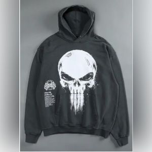 Darc Sport Wolves x Punisher , Castle Gray , Oversized Hoodie , Active Wear
